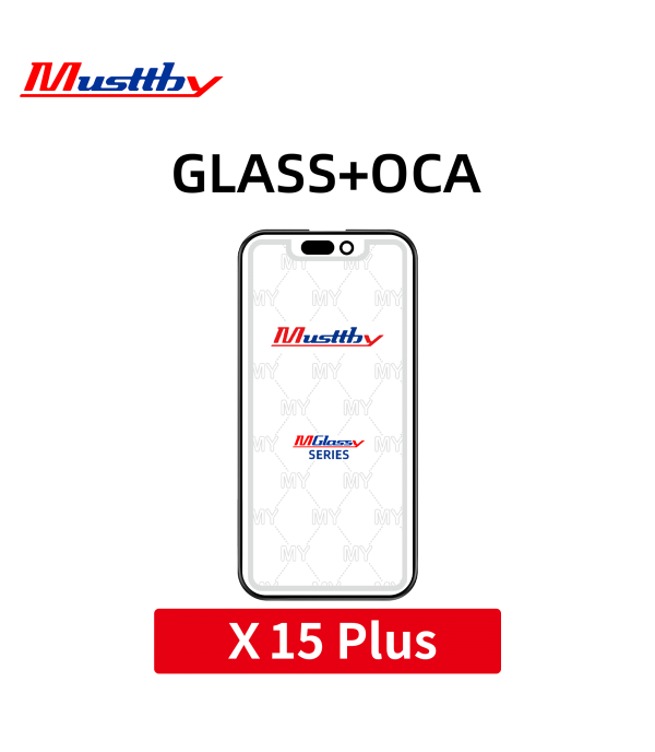 Стекло для переклейки iPhone 15 Plus + OCA Musttby MyGlass 1:1